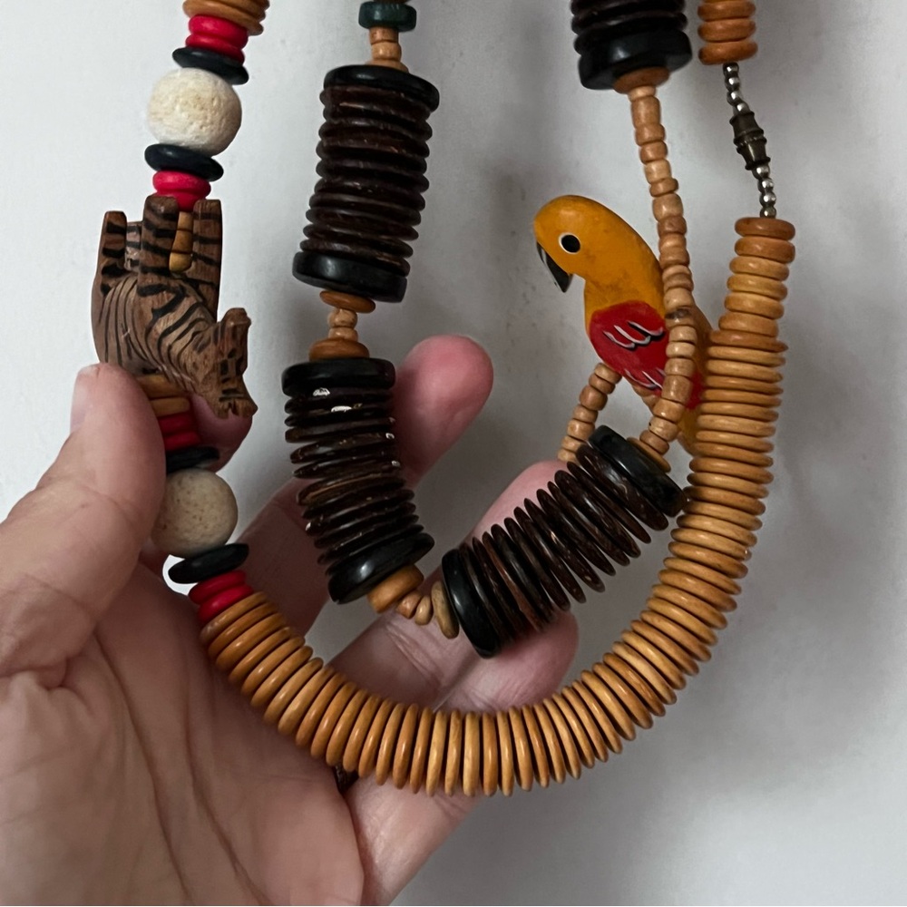 Women’s Wooden Beaded Nexklaces Set of 2 Boho ✔️